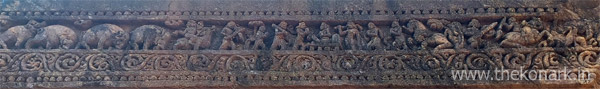 Stone carving on Chhayadevi temple wall Stone carving on Chhayadevi temple wall