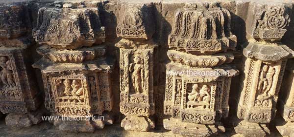 Stone carvings on right side of the staircase Stone carvings on right side of the staircase