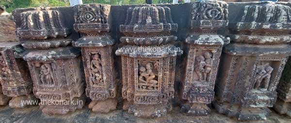 Stone carvings on left side of the staircase Stone carvings on left side of the staircase