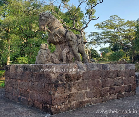 View of the left side Konark war horse