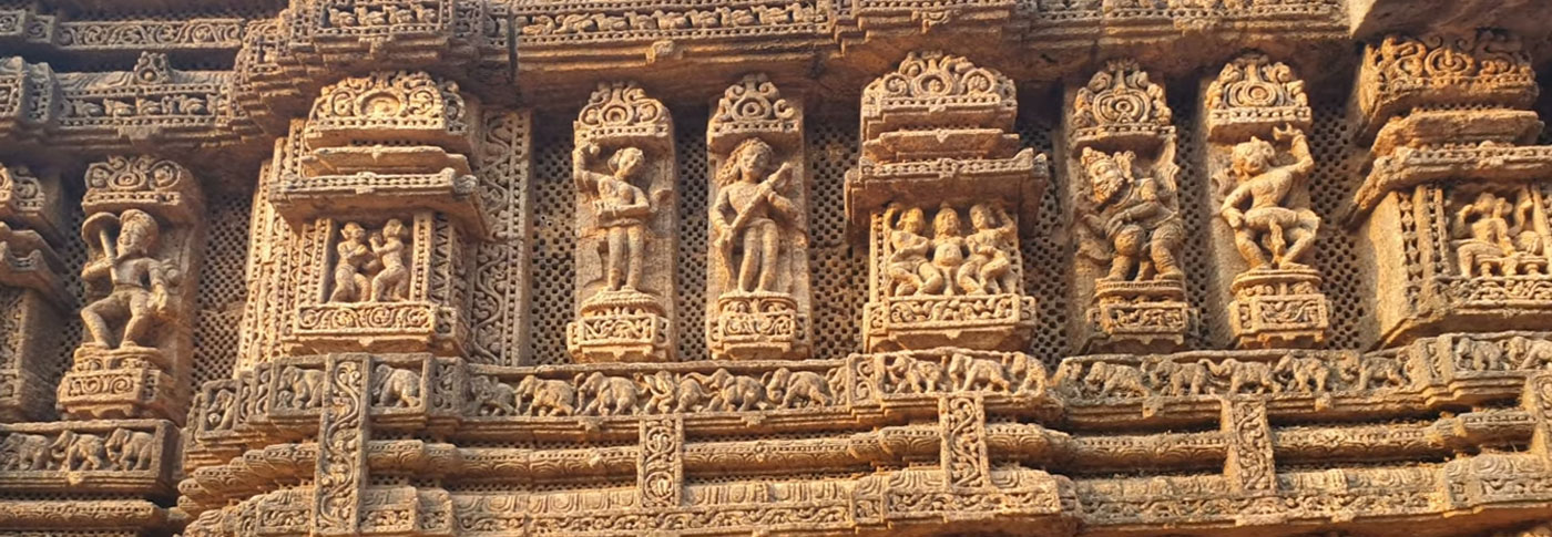 Foreign sculptures at Konark Sun Temple